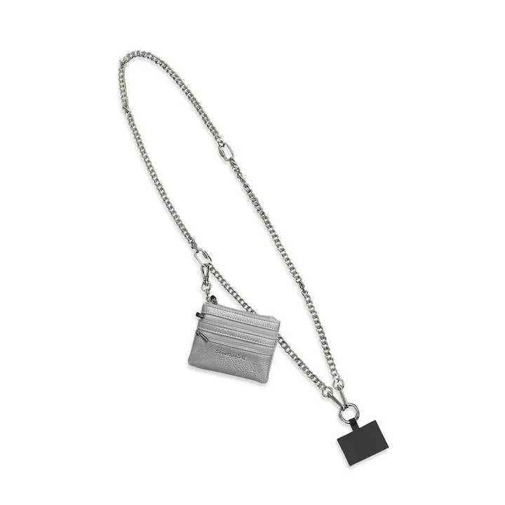 Unisex phone lanyard kit including strap, pouch, and attachment options for various mobile phone models.