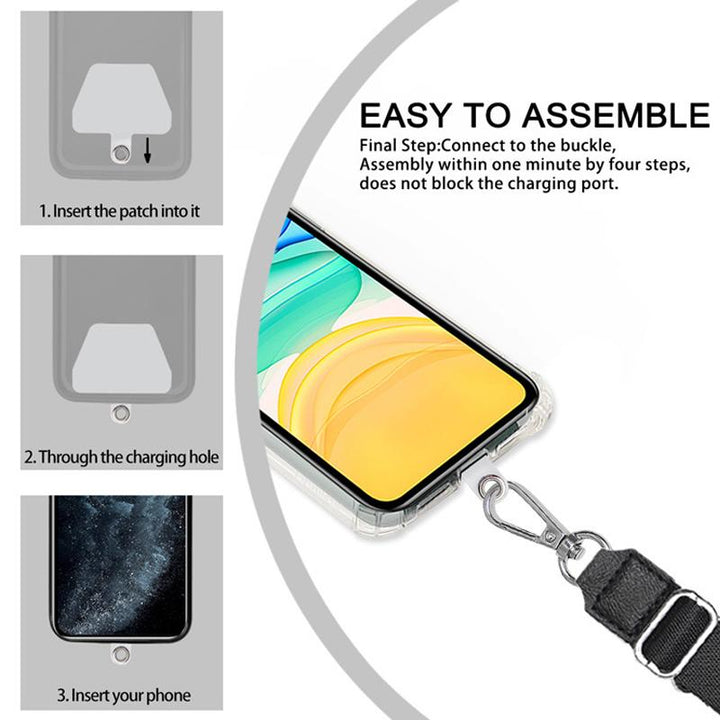 Hands-free phone holder lanyard, adjustable strap, universal compatibility, perfect tech gift
