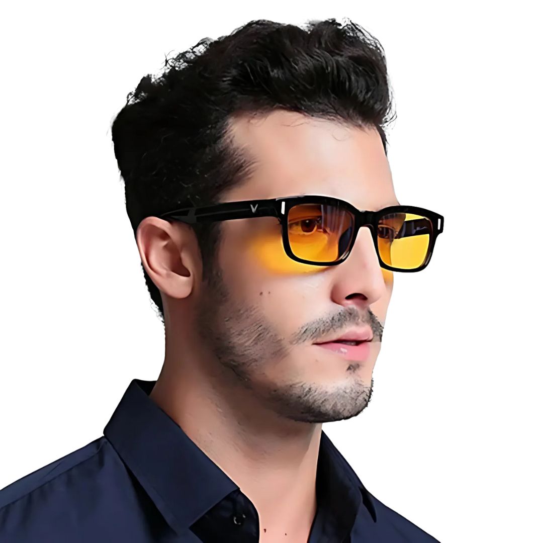 Digital eyewear: unisex blue light glasses for improved sleep and reduced eye strain.