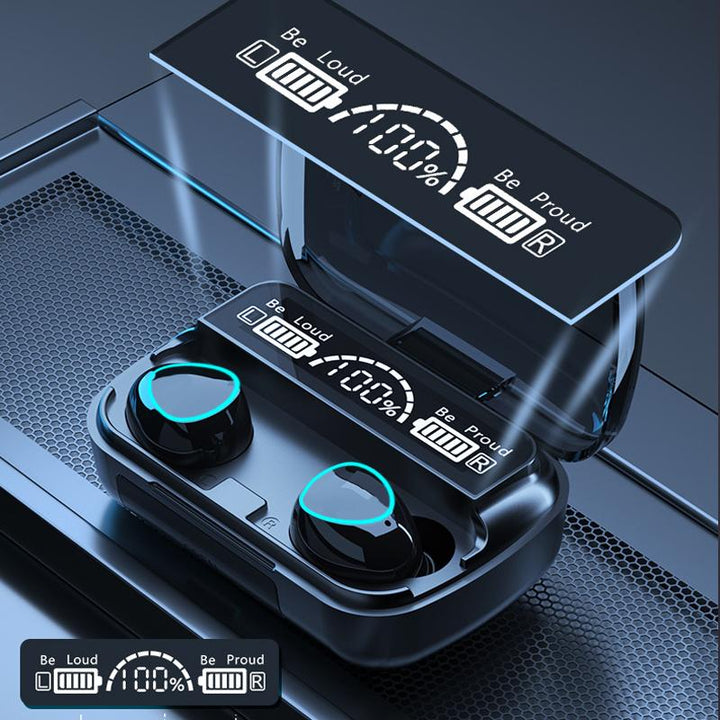 Close-up of a single wireless earbud, showcasing its compact, ergonomic design for comfortable fit