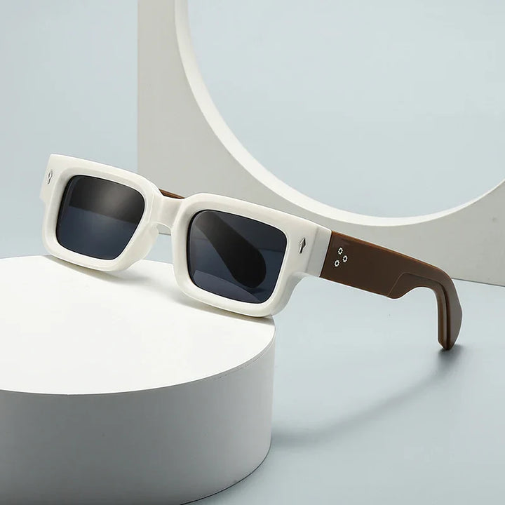 Vintage-inspired bold rectangular sunglasses, a versatile unisex accessory