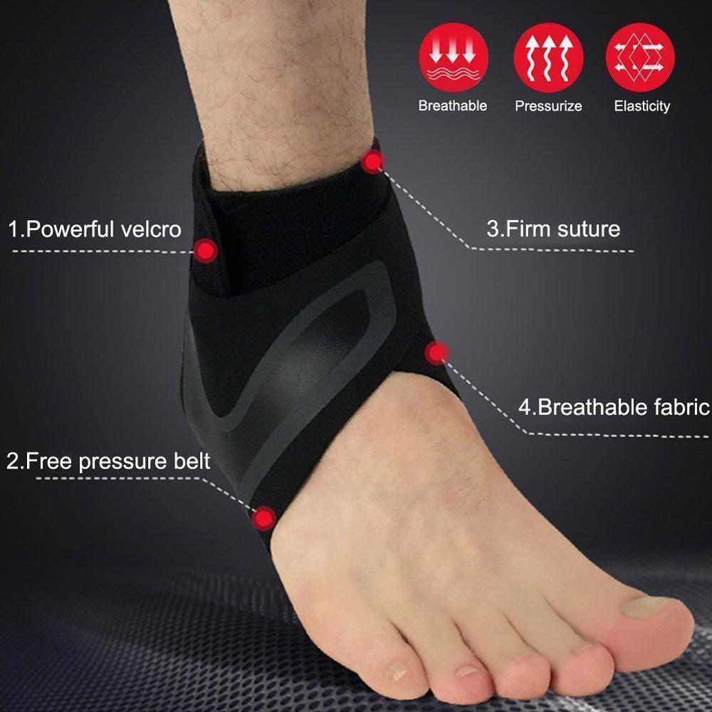 Ankle support brace, unisex design, ideal for sports, pain relief, and injury prevention.