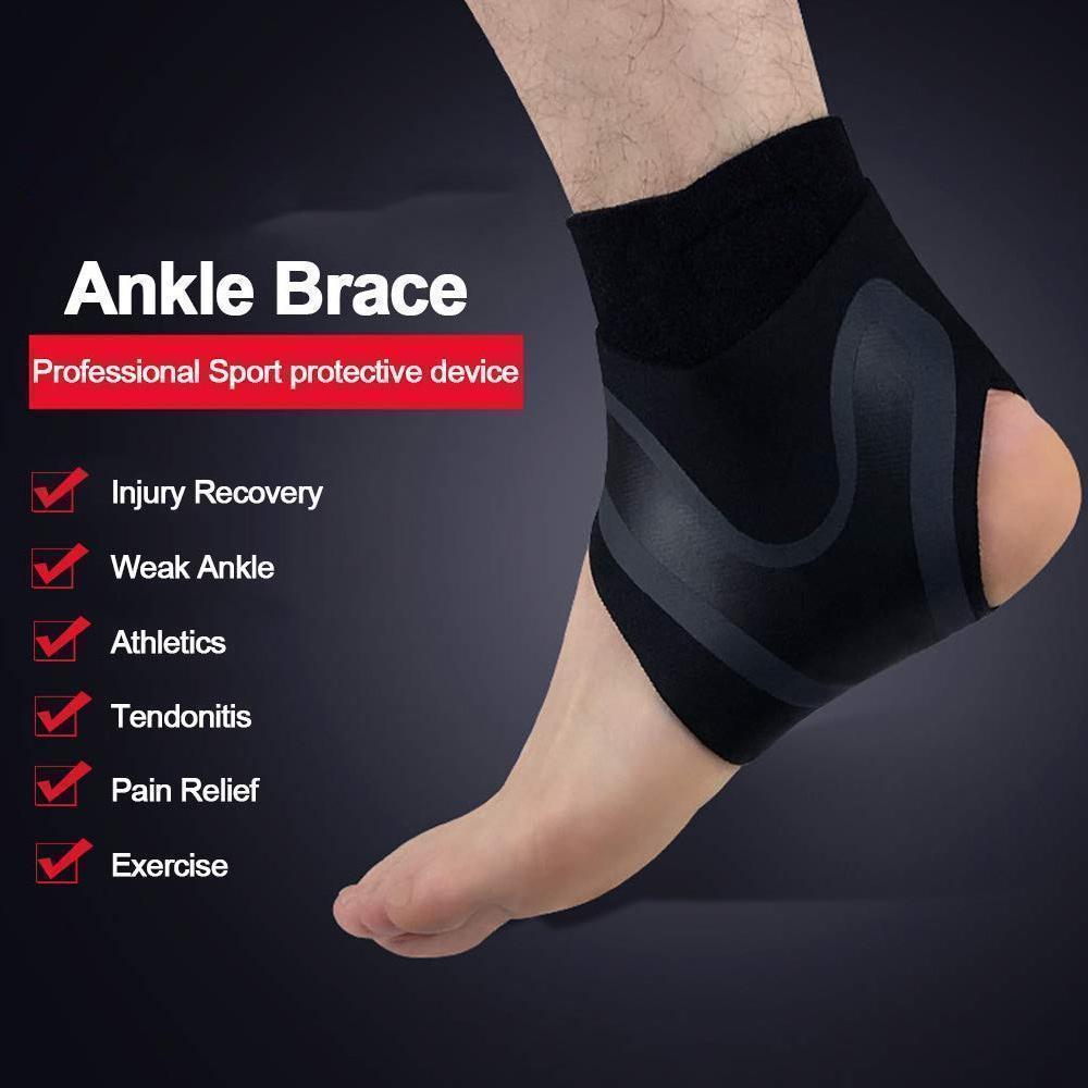 Unisex ankle brace pair, perfect for rehabilitation, sports injury prevention, and pain relief.