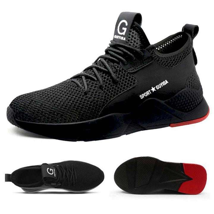 Unisex work shoes with puncture resistant sole, designed for safety and all-day comfort in tough environments