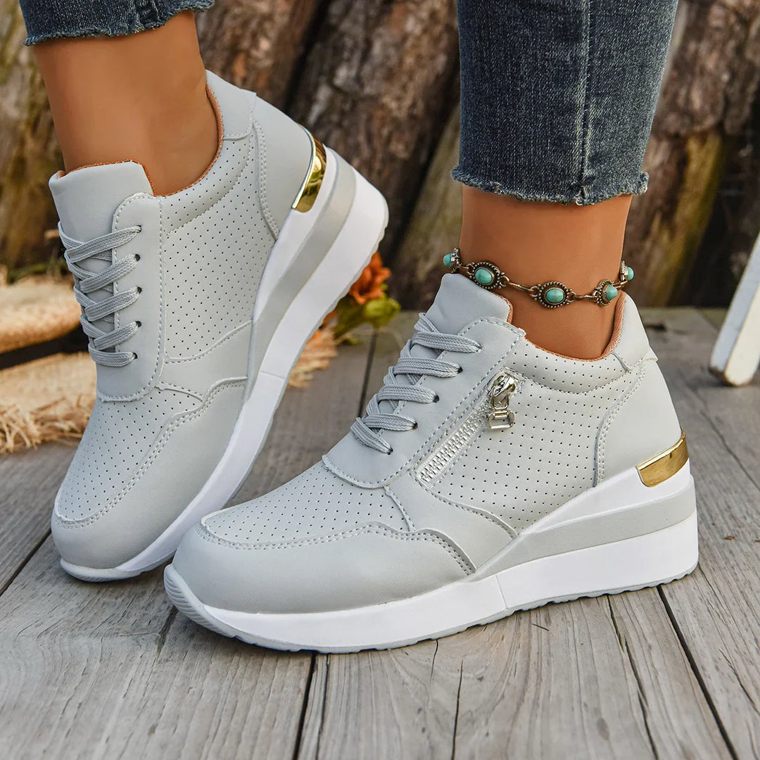 Unisex breathable sneakers with zip, offering lightweight support and orthopedic features for daily comfort