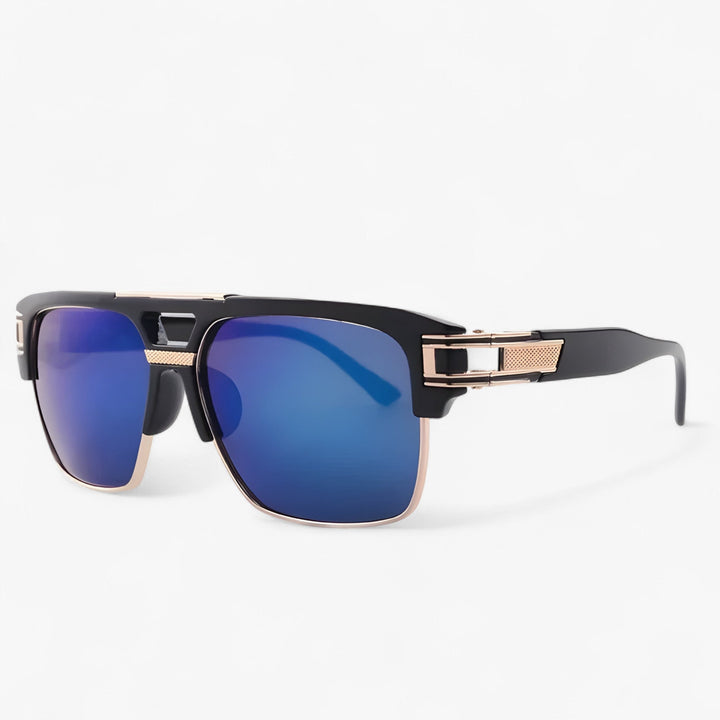Unisex Calvero mirrored retro sunglasses for trendy eye protection. UV400 lenses, lightweight fashion accessory.