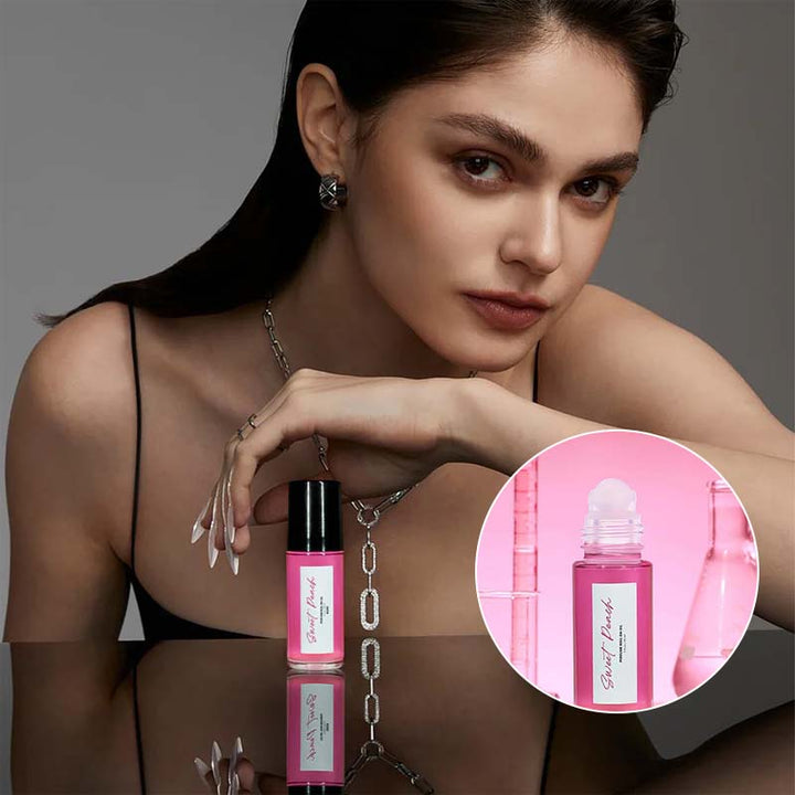 Captivating peach and vanilla roll-on fragrance oil for men and women, enhances attraction and self-assurance.