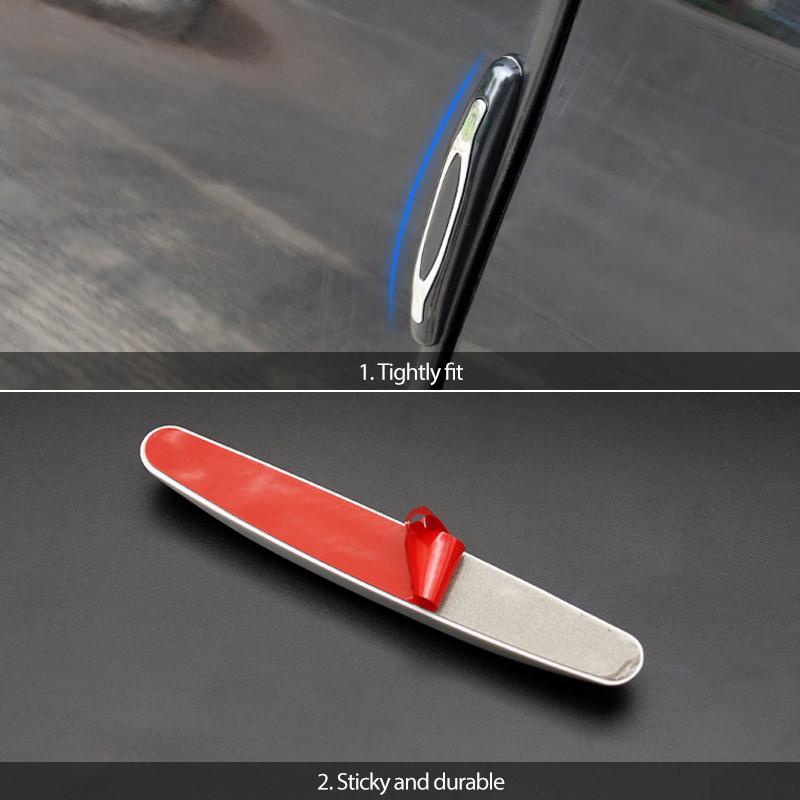 Close-up of a Car Door Edge Protector Strip's adhesive backing, ensuring secure vehicle care