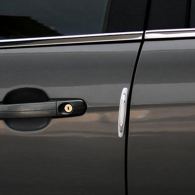 Close-up of flexible Car Door Edge Protector Strip, black, automotive anti-scratch bumper guard