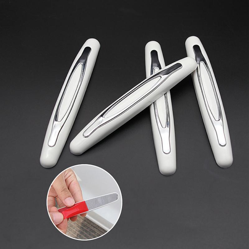 Side profile of a car with black door edge protector strips enhancing car styling and protection