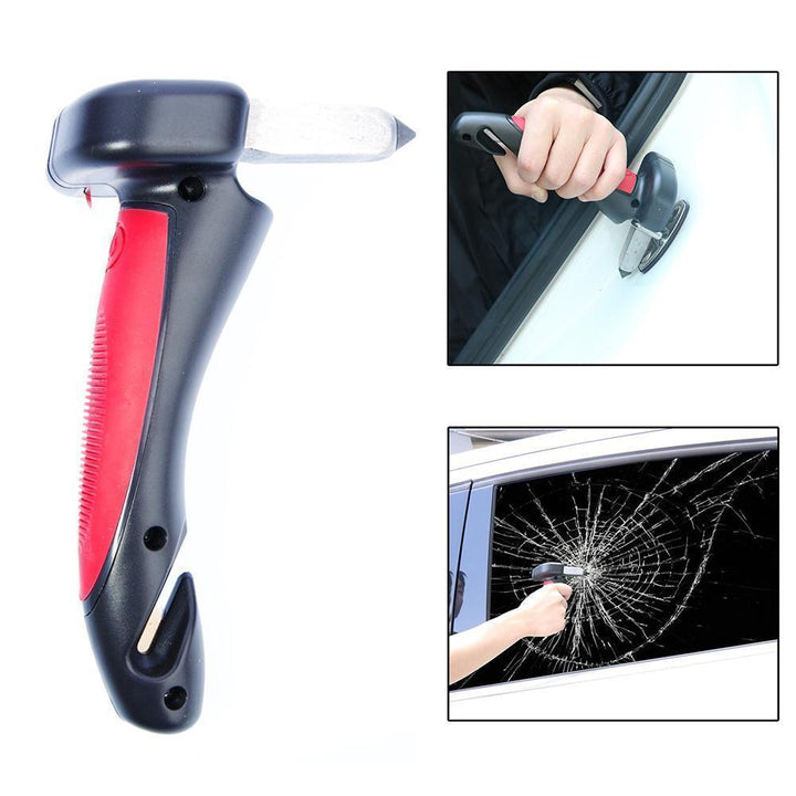 Automotive safety tool with integrated assist handle, ideal for car emergency situations and travel