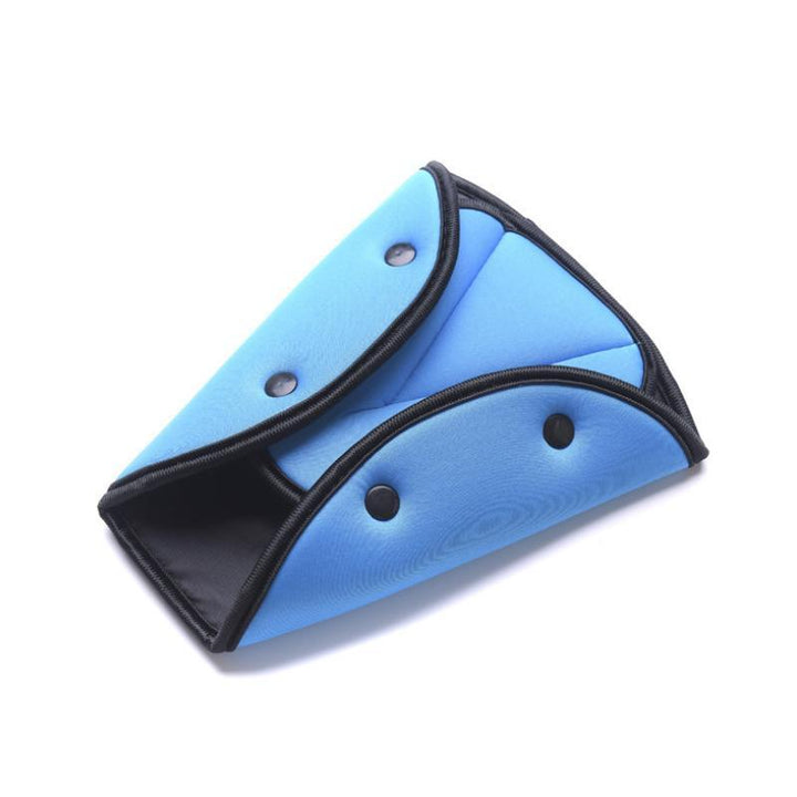 Ergonomic car seat belt adjuster design, made from durable cotton for long-term use & comfort.