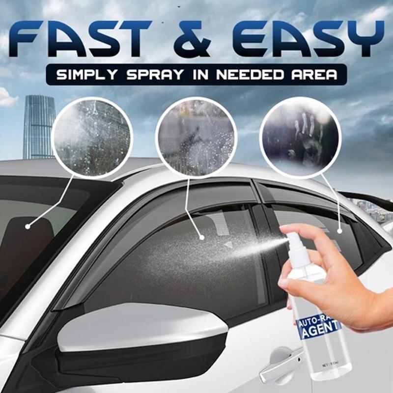 Car windshield coating spray, invisible layer for water repellent and driving safety
