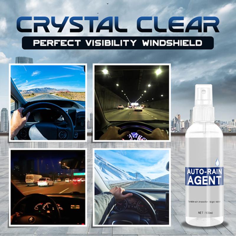 Car windshield waterproof coating, prevents water spots and improves rain visibility