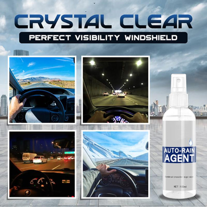 Car windshield waterproof coating, prevents water spots and improves rain visibility