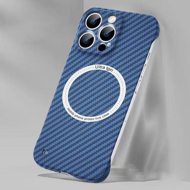 Slim Carbon Fiber Magnetic Charging iPhone Case, protective phone accessory