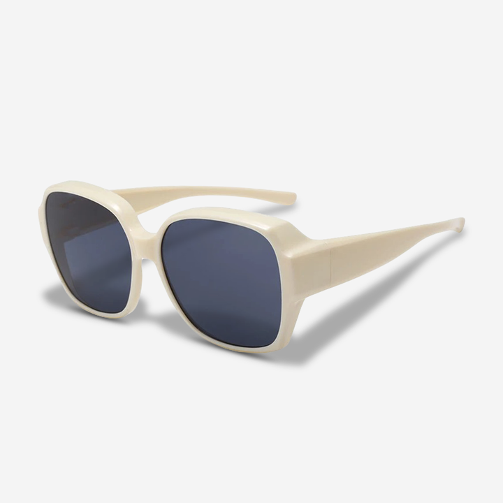 Lightweight clip-on shades with UV400 protection, perfect for converting prescription eyewear into sunglasses.
