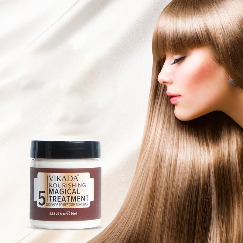 Open jar of Collagen Deep Repair Hair Treatment, showing creamy texture, ideal for frizz control and hydration.