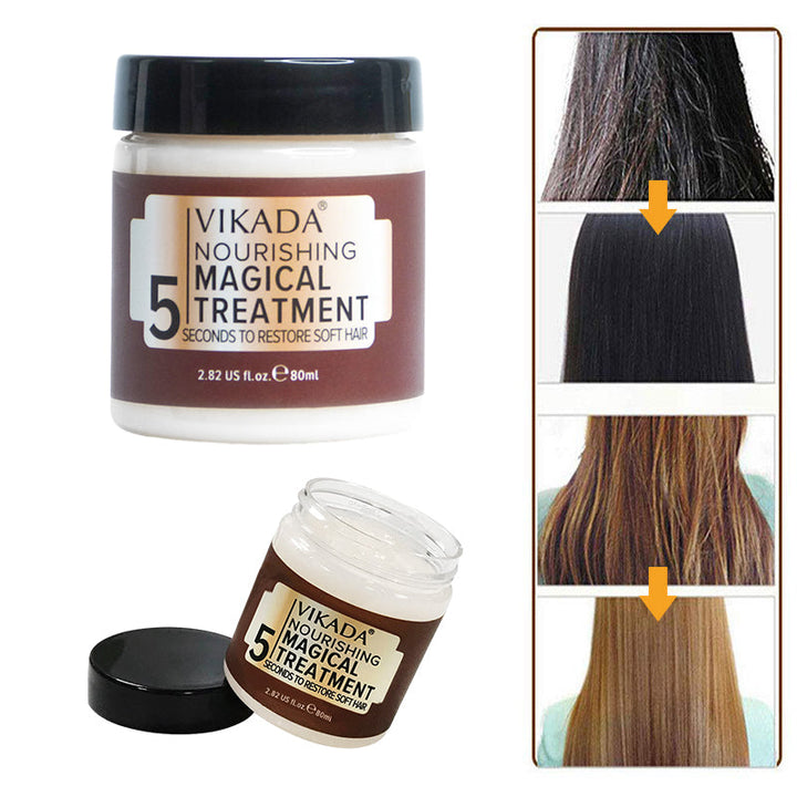 Collagen Deep Repair Hair Treatment applied to hair, demonstrating luxurious texture and hair repair benefits.