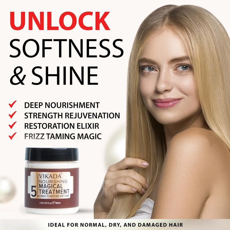 Hand scooping Collagen Deep Repair Treatment, highlighting its creamy consistency for hair repair and frizz control.