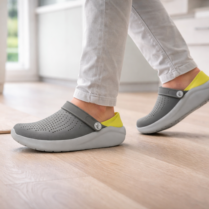 Unisex comfort sandals with padded arch support for daily walking.