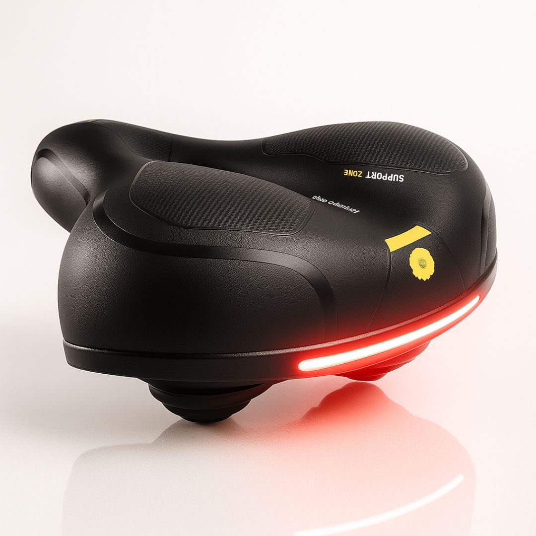 Comfortable suspension bike seat, designed for pain relief & superior support on any road, mountain or exercise bike.