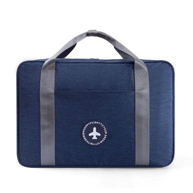 Lightweight unisex travel bag, easily attaches to suitcases for convenient travel.