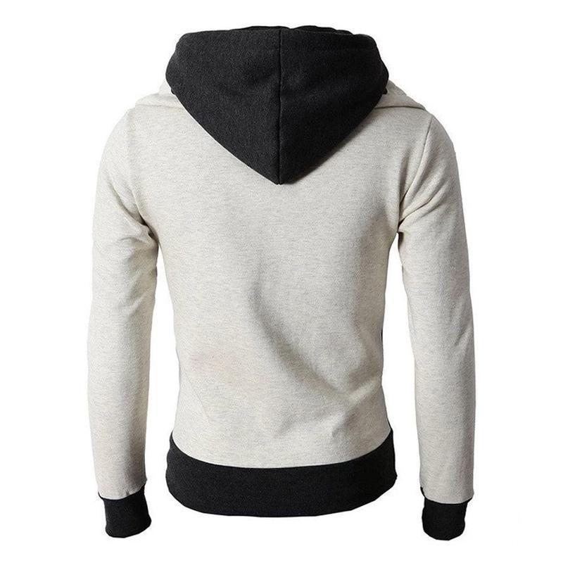 Unisex autumn winter jacket, open zipper, showing soft inner lining