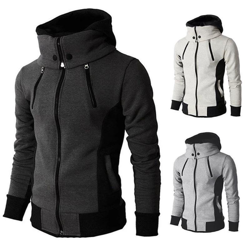Lifestyle shot of someone enjoying the outdoors in a warm unisex jacket