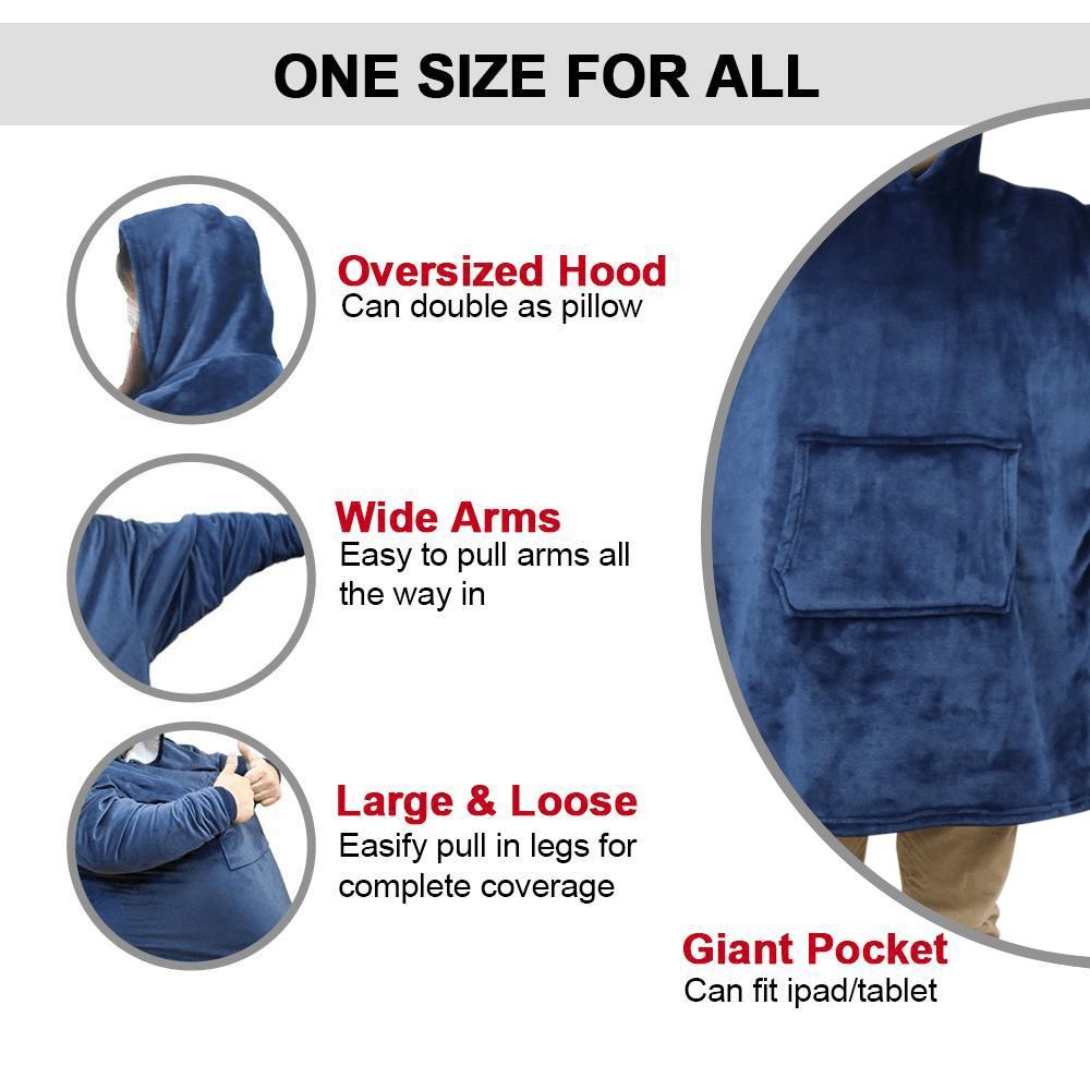 Warm winter essential: an oversized blanket sweatshirt for cozy nights and casual comfort.