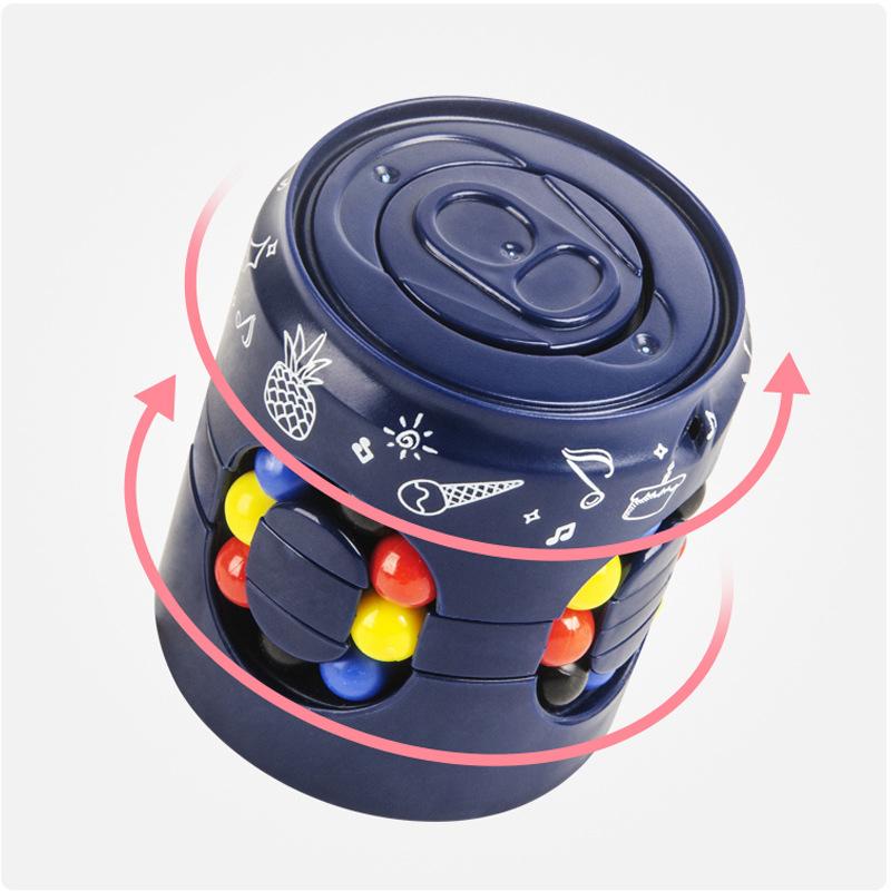 Stress-reducing magic cube toy with fidget spinner functionality, ideal for sensory exploration