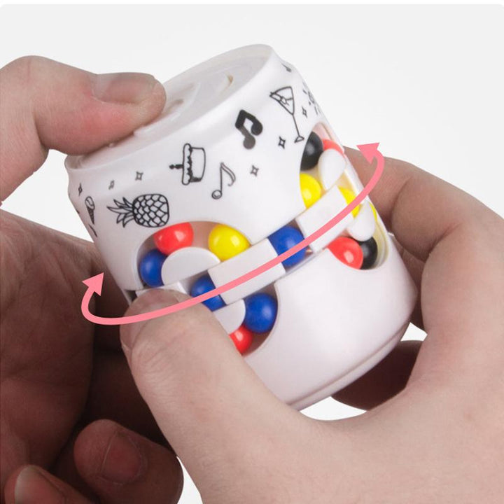 Creative geometric fidget toy, a magic cube with spinner elements, perfect for brain teaser enthusiasts
