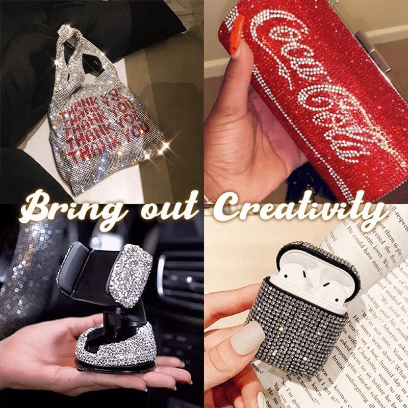 Unisex DIY tools kit for crystal art and embellishments, including a rhinestone applicator