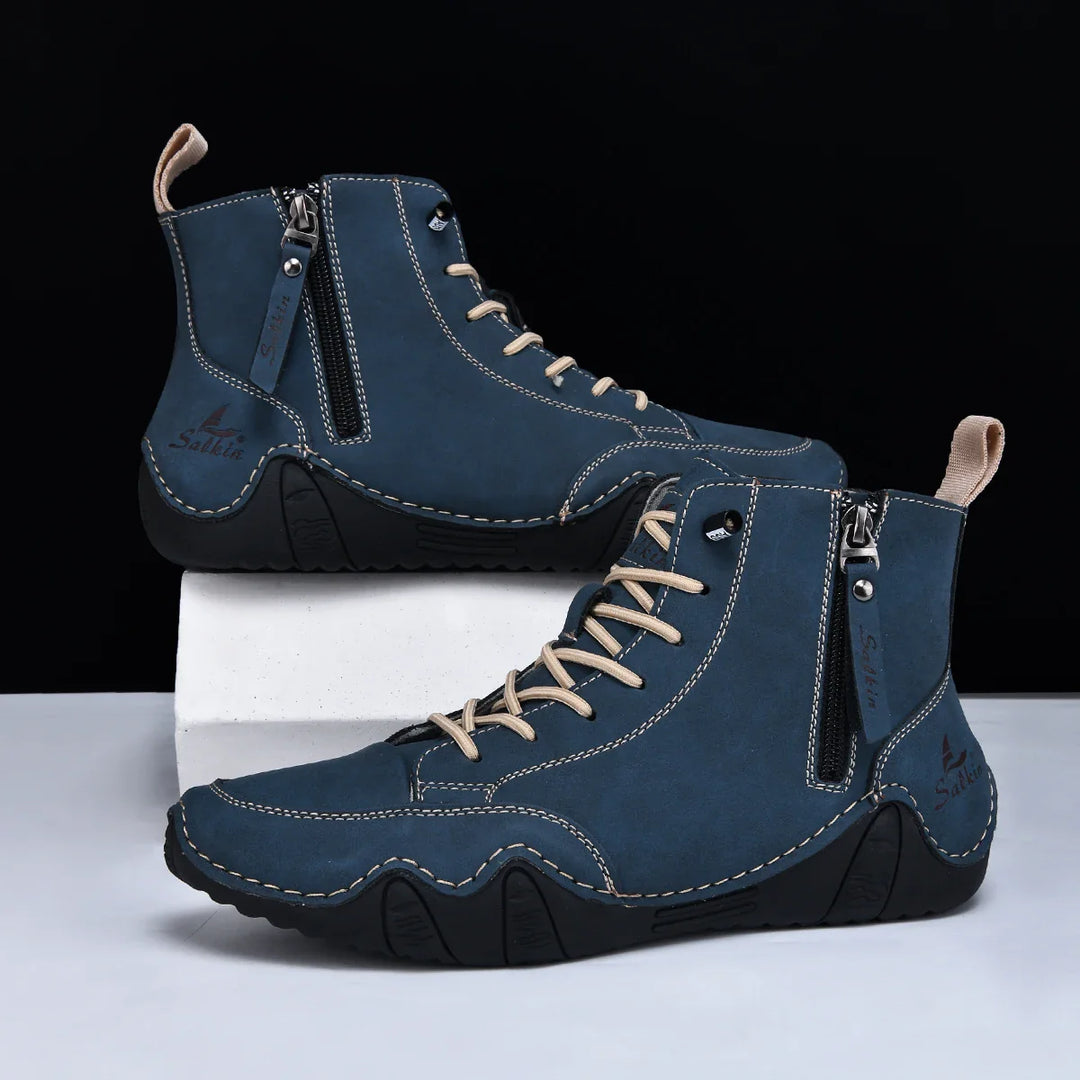 Close-up of the anti-slip flexible sole on Unisex Orthopedic Walking Boots for safety