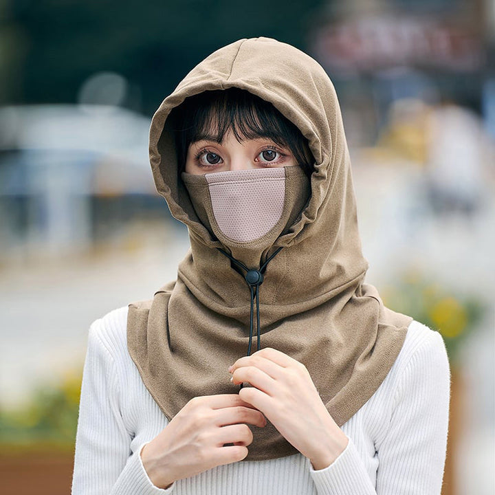 Unisex hooded balaclava for cycling, moisture-wicking and quick-drying fabric