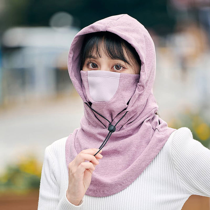 Windproof cycling hooded mask, perfect for extreme weather conditions and adventures