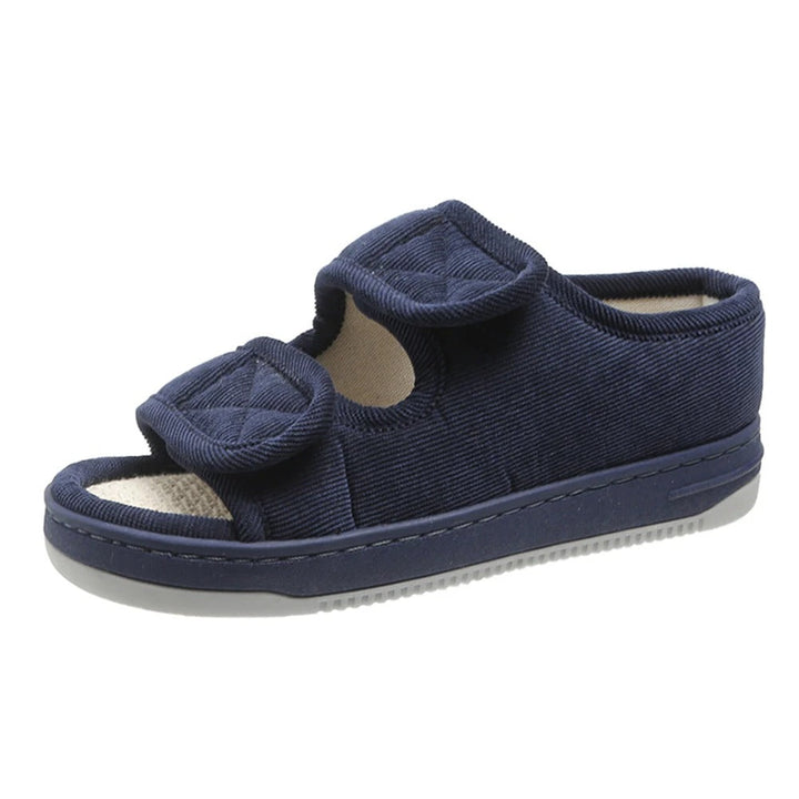 Easy wear diabetic open-toe sandals, adjustable for swollen feet, ideal for edema & wide feet comfort.