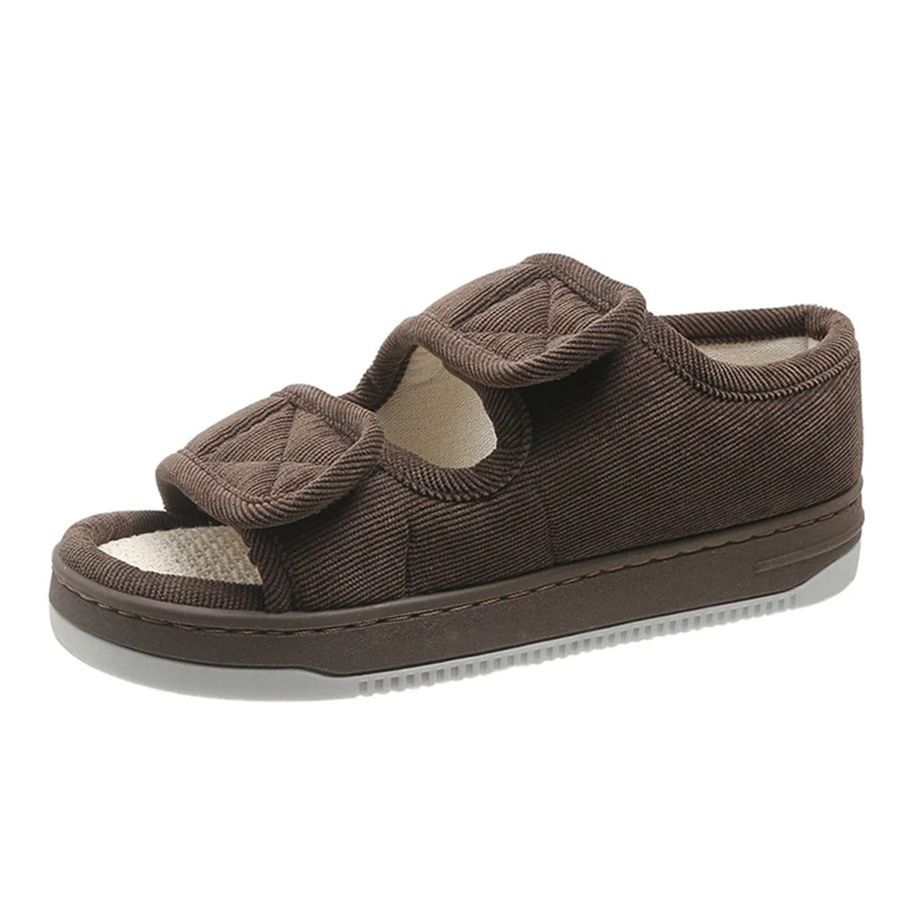 Comfortable unisex diabetic sandals with adjustable straps, designed for swollen feet, sensitive skin & edema.