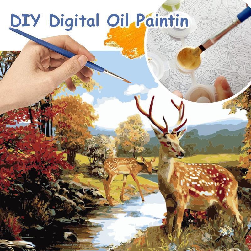 Unisex DIY Relaxation Art Kit paint by numbers for stress relief, featuring a vibrant floral design.