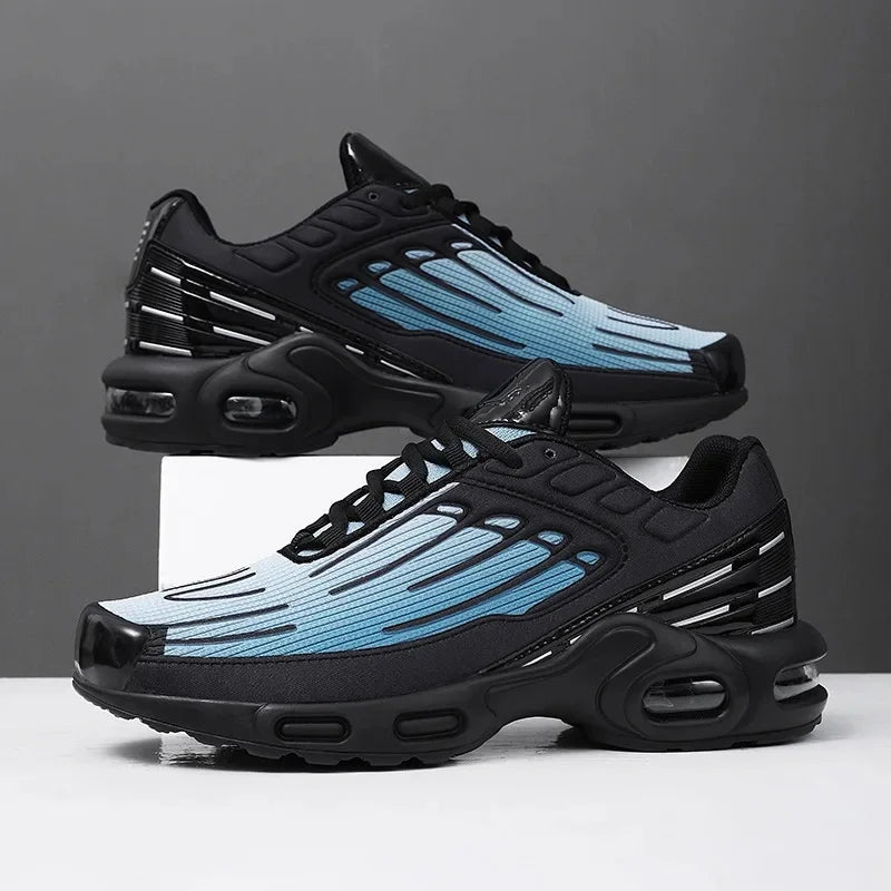 Unisex Dynamic Court Sports Shoes, black with white sole, ideal for athletic performance and casual wear