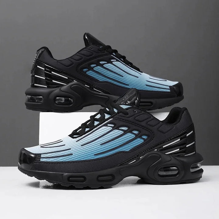 Unisex Dynamic Court Sports Shoes, black with white sole, ideal for athletic performance and casual wear