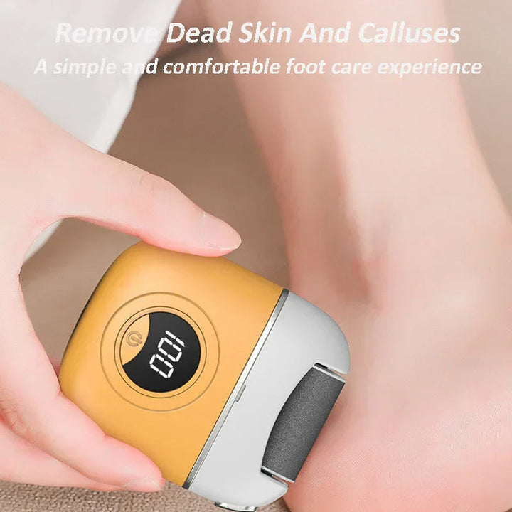 Powerful Electric Foot Callus Remover with different roller heads for varied skin needs.