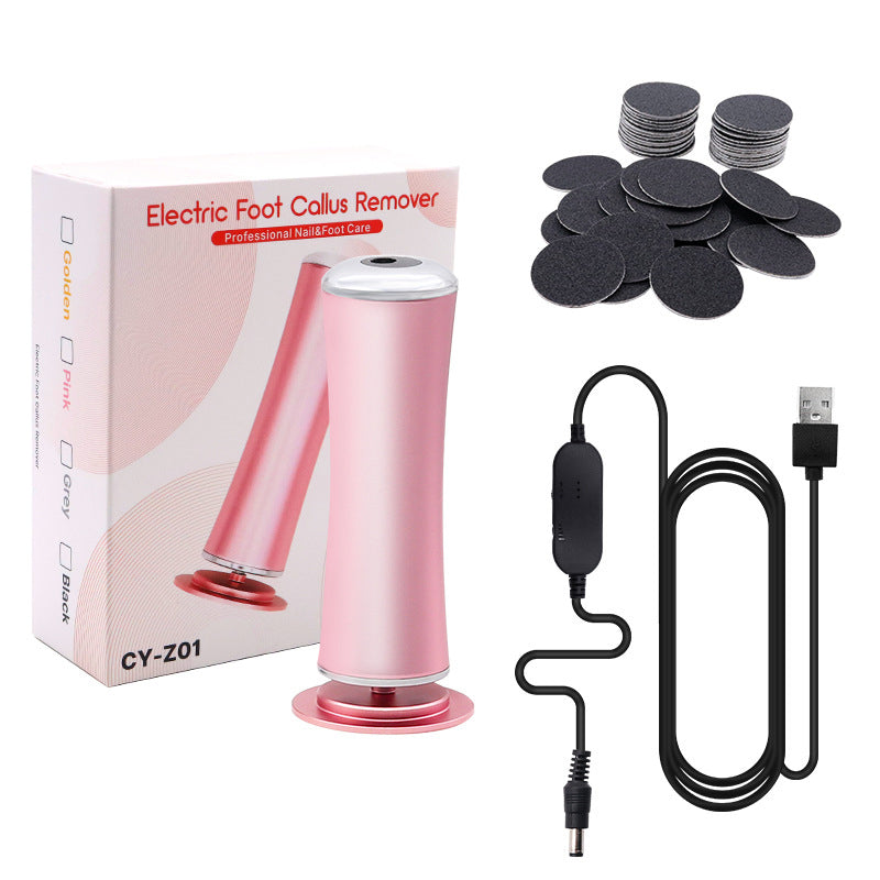 Waterproof electric foot callus remover, safe for use in the shower for convenience