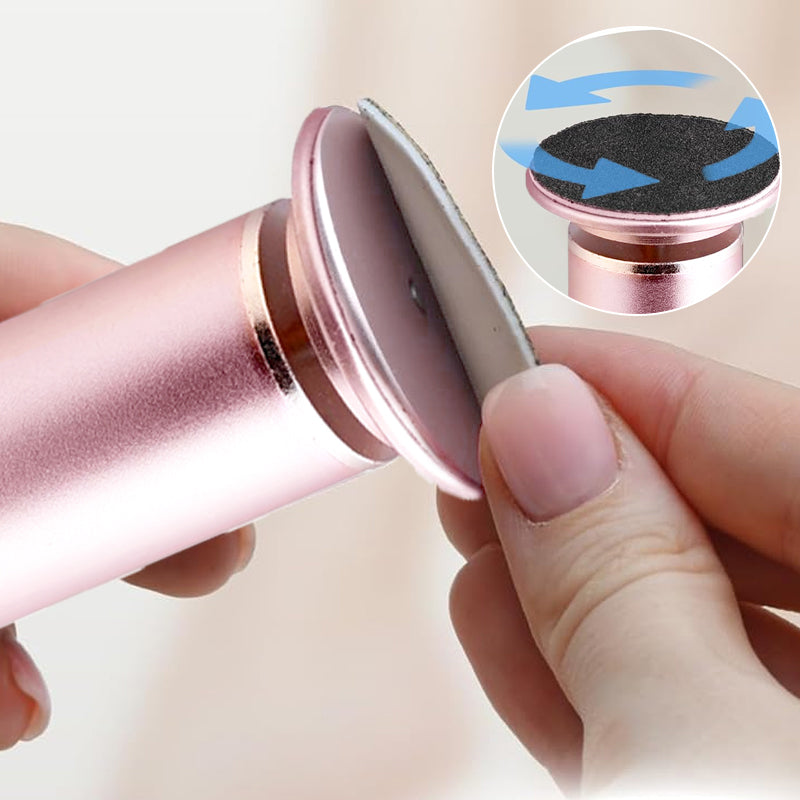 Electric foot callus remover with a sleek, modern design, a stylish foot care device
