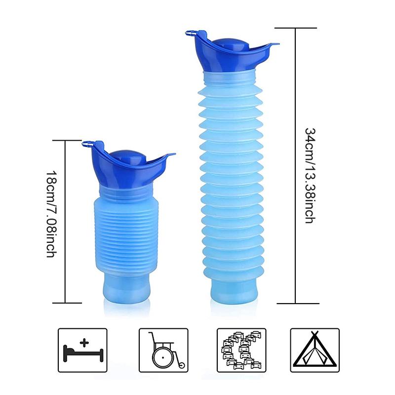 Compact unisex urinal for travel, camping, and hiking, ensuring comfort outdoors
