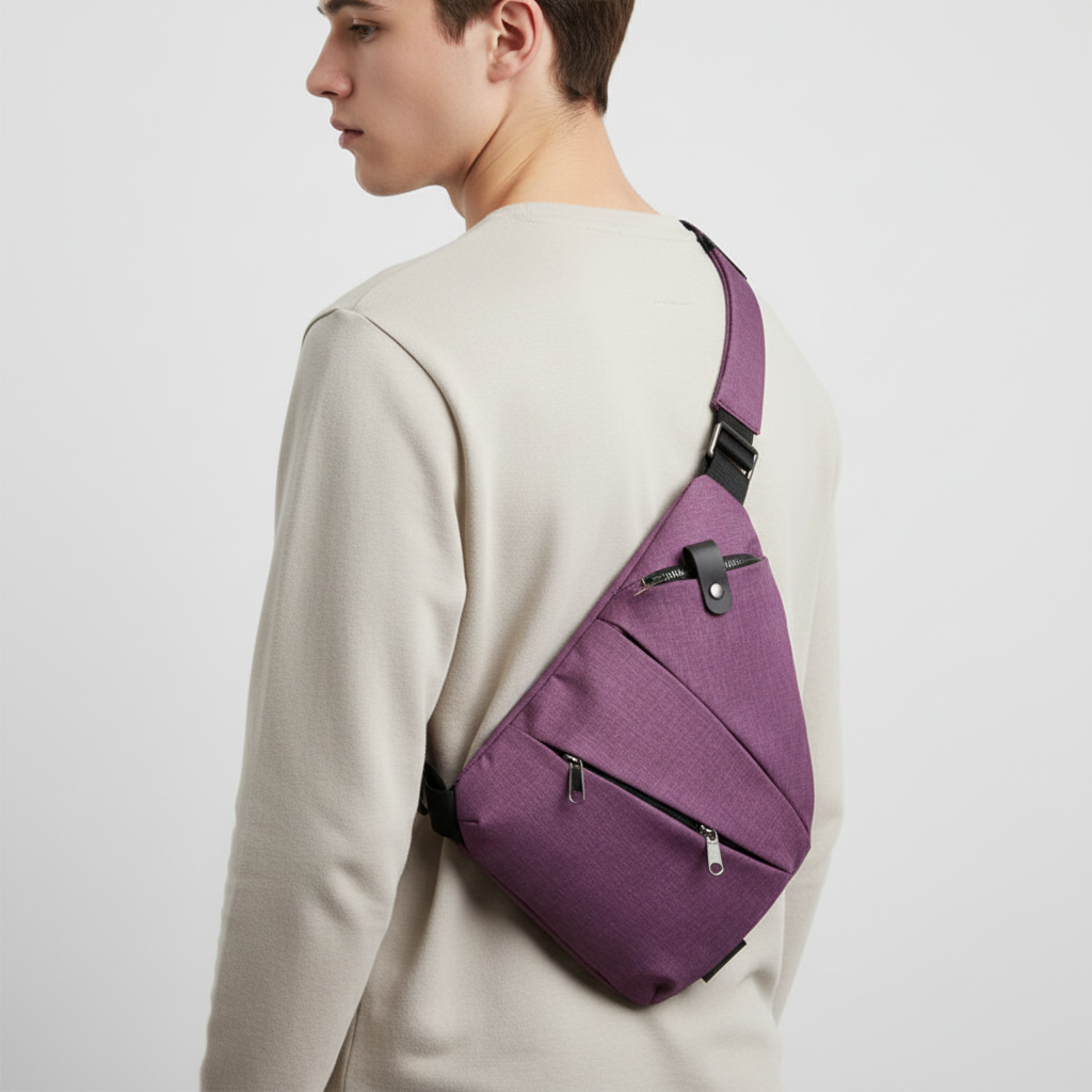 Unisex ergonomic anti-theft crossbody for secure travel & comfortable daily carry.