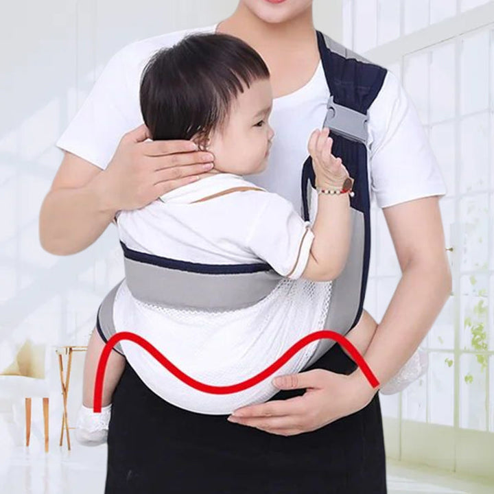 Cotton baby carrier for urban parents, offering style and functionality on the go.
