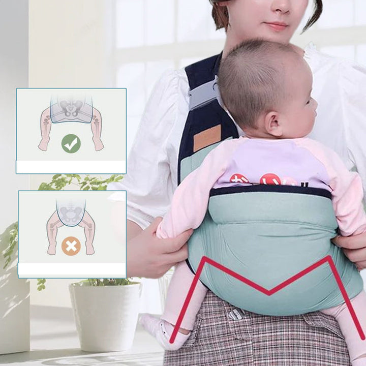 Parenting essential: black ergonomic baby carrier, a blend of safety, comfort, and style.