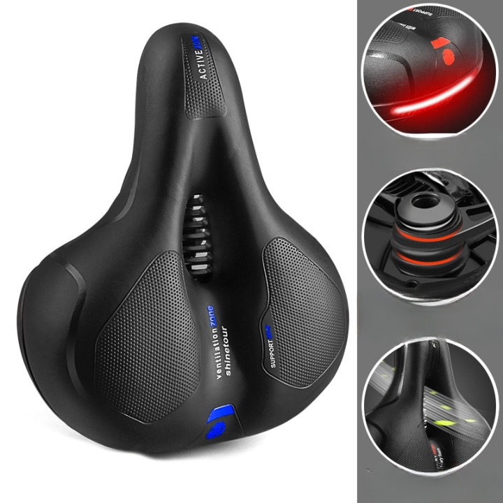 Ergonomic MTB & road bike saddle, designed for sit bone & back pain relief. Unisex comfort cycling seat.