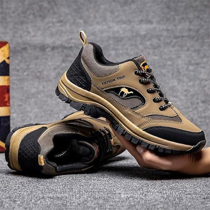 Unisex ergonomic trekking shoes for comfortable, pain-free hiking on trails and outdoor adventures.